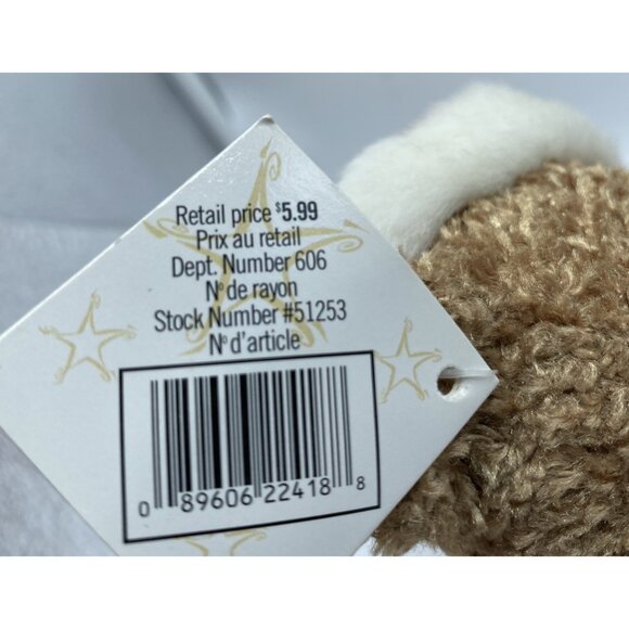 Sears Kringle Brown Bear Beanie Plush Red Santa Hat Striped Scarf Christmas 8 in - Picture 5 of 11